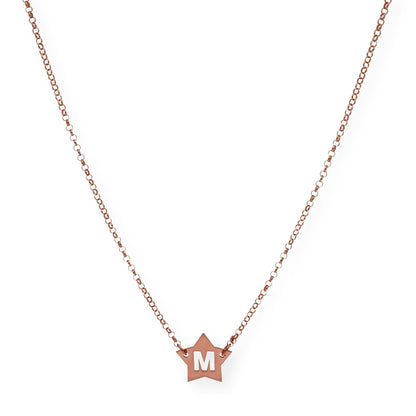 Colgante Astrid Estrella con Inicial Calada en Plata 925