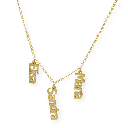 Collar Nombres Anastasia en Plata 925 y Baño de Oro 18k