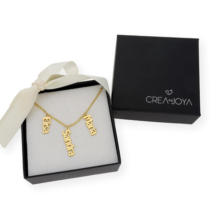 Collar Nombres Anastasia en Plata 925 y Baño de Oro 18k