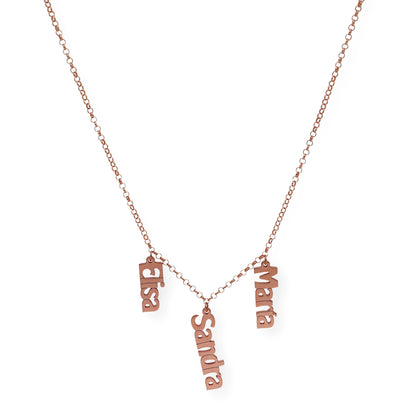 Collar Nombres Anastasia en Plata 925 y Baño de Oro 18k