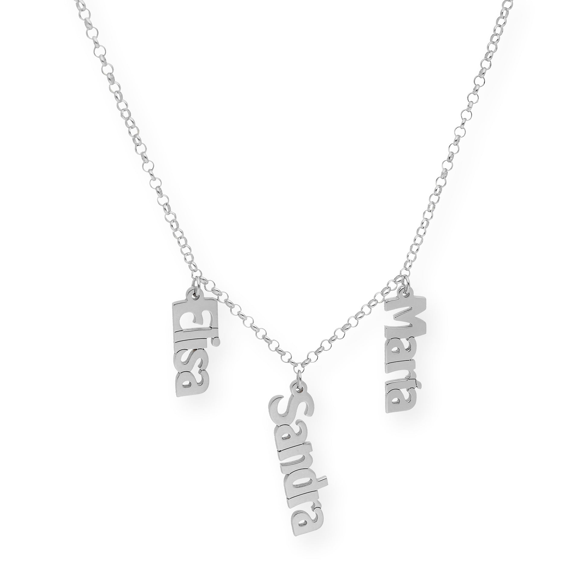 Collar Nombres Anastasia en Plata 925 y Baño de Oro Rosa 18k