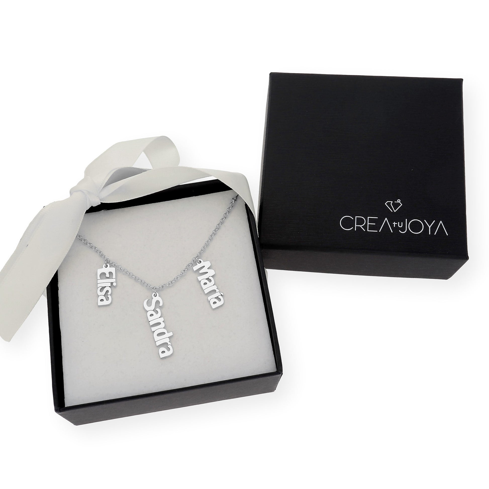 Collar Nombres Anastasia en Plata 925 y Baño de Oro Rosa 18k