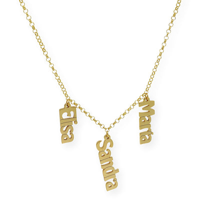 Collar Nombres Anastasia en Plata 925 y Baño de Oro Rosa 18k