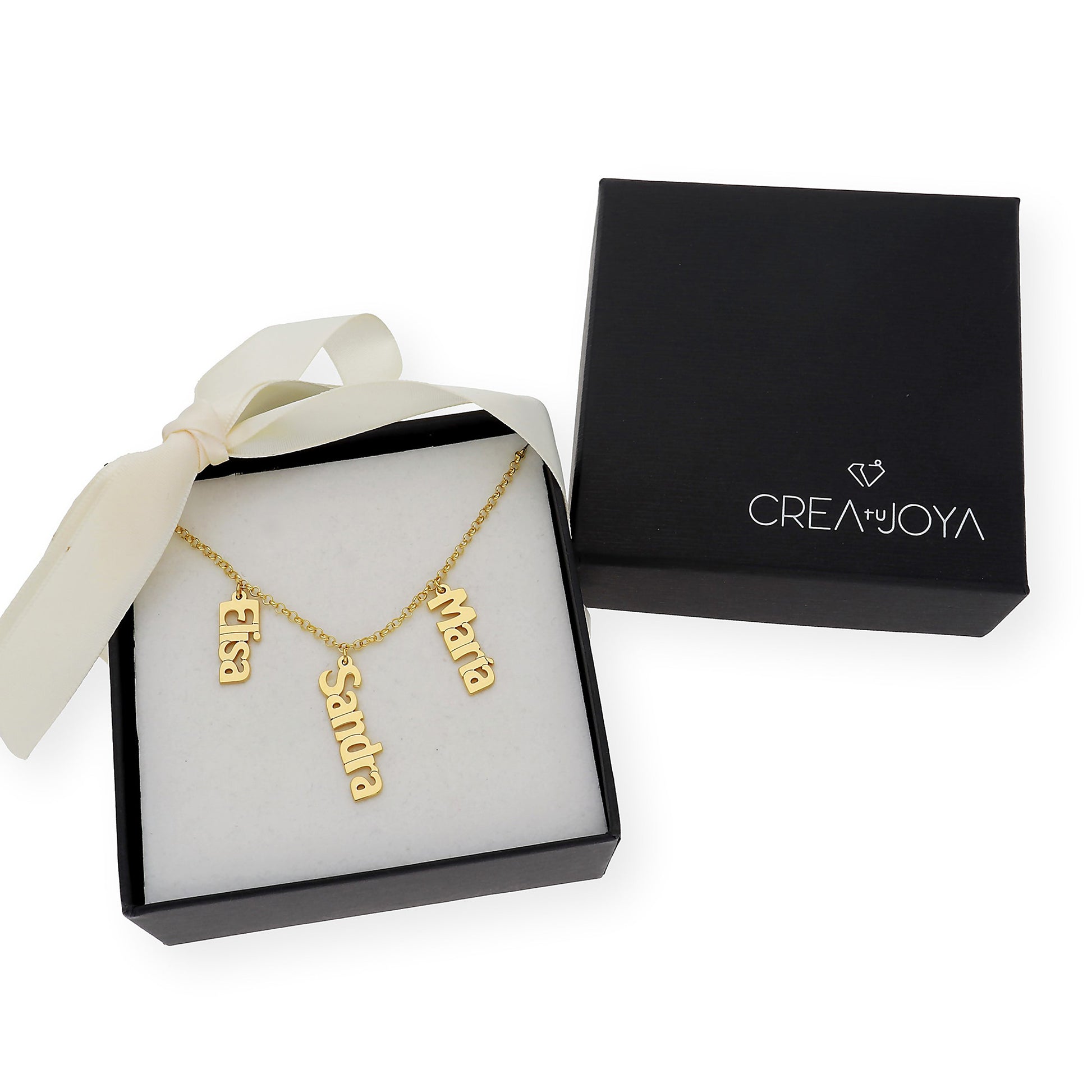 Collar Nombres Anastasia en Plata 925 y Baño de Oro Rosa 18k