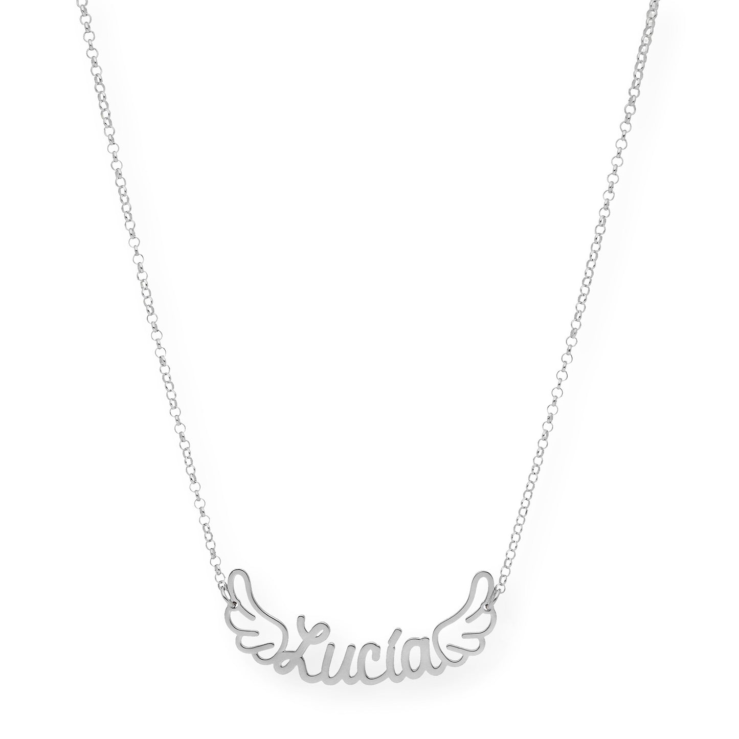 Colgante Hermes Nombre con Alas en Plata 925
