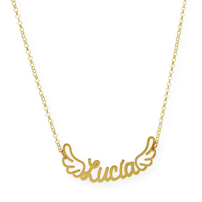 Colgante Hermes Nombre con Alas en Plata 925