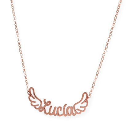 Colgante Hermes Nombre con Alas en Plata 925