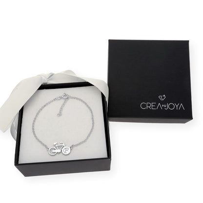 Pulsera Bicicleta Inicial en Plata 925 y Baño de Oro Rosa 18k