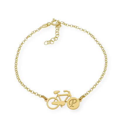 Pulsera Bicicleta Inicial en Plata 925 y Baño de Oro Rosa 18k